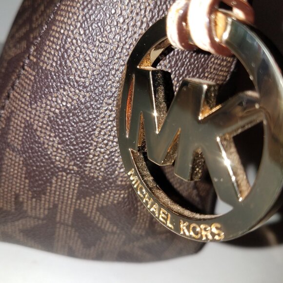 Michael Kors Brown Leather Shoulder Bag - Picture 6 of 15